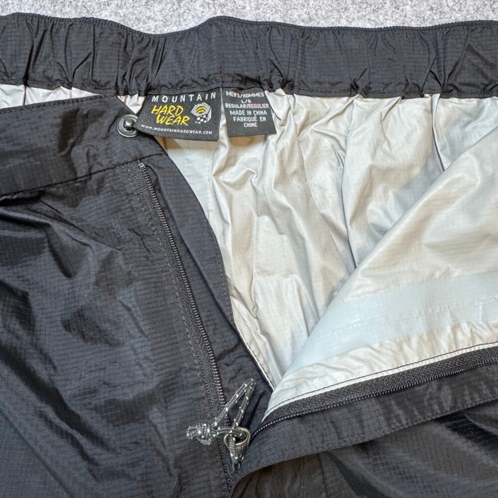 Mountain Hardwear Epic Rain Pants Men's L Regular Black Waterproof OM3880 - Picture 3 of 13